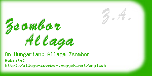 zsombor allaga business card